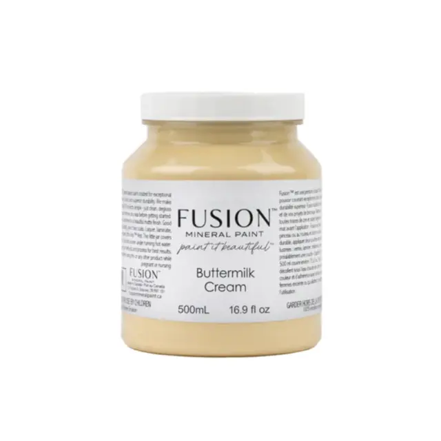 Fusion Mineral Paint "BUTTERMILK CREAM" All in One 500 ml 16.9 fl oz