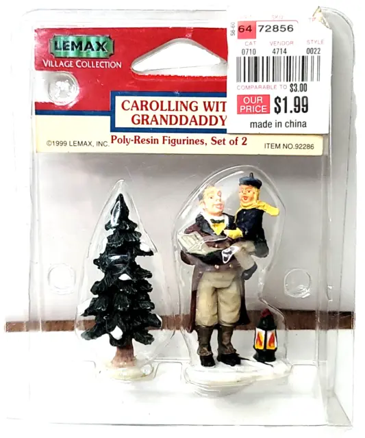 VTG Lemax Village Collection Carolling With Granddaddy Poly Resin Figurine 92286