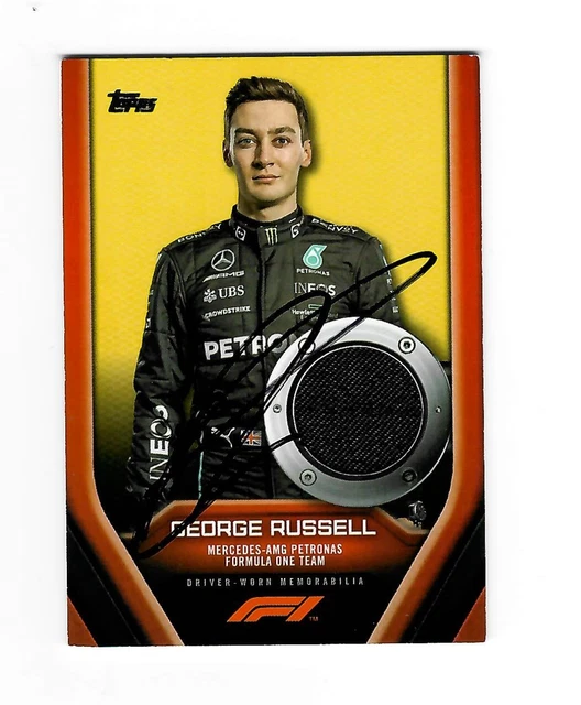 GEORGE RUSSELL SIGNED Mercedes AMG Petronas 2022 F1 Relic card (L/Ed #2 ...