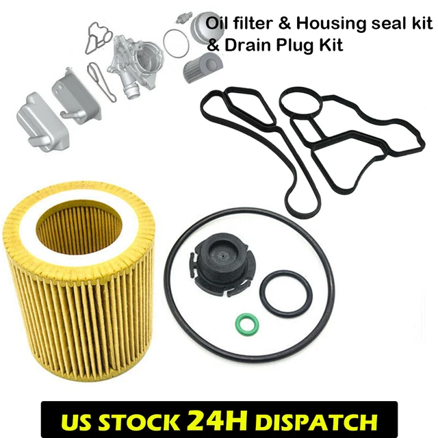 ENGINE OIL FILTER & Housing Gasket Cooler Seal Kit For BMW X1 X5 N26