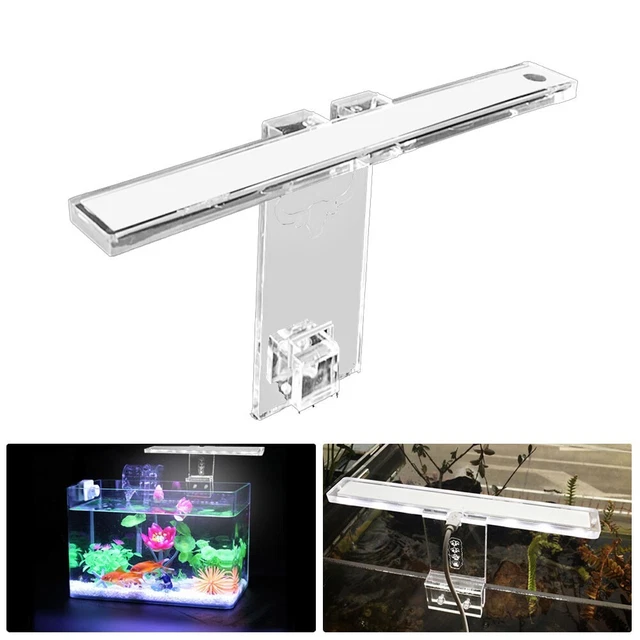 Aquarium Light Fish Tank LED Lamp Clip-On Bracket Light Acrylic USB Aqua-Plant