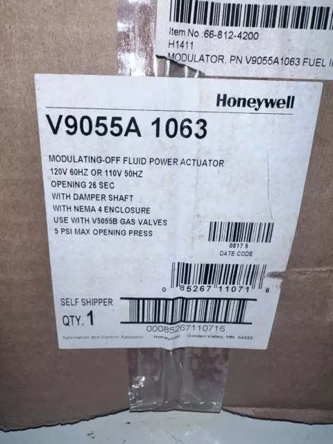 Honeywell Fluid Power Gas Valve Type: V9055A 1063, 110/120-V, (Offers Welcome!)