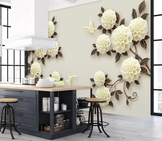 3D Fragrant Flowers O1583 Wallpaper Wall Murals Removable Wallpaper Sticker Eve