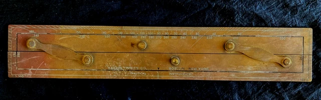 Historical Ww2 Kelvin White Company New York Nautical Map Drafting Instrument