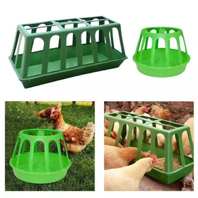 Poultry Feeder for Chicken, Duck, , Poultry Feed Trough Bucket Feeding Container