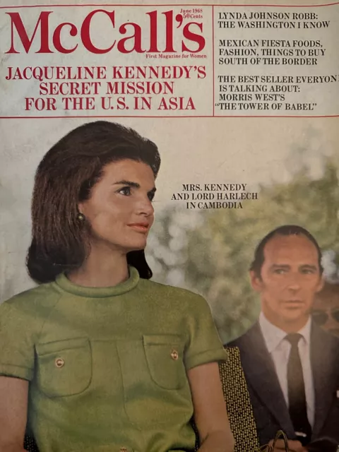 JACKIE KENNEDY MCCALL'S Magazine (6/1968) Mexico, Junior Olympics, Lord ...
