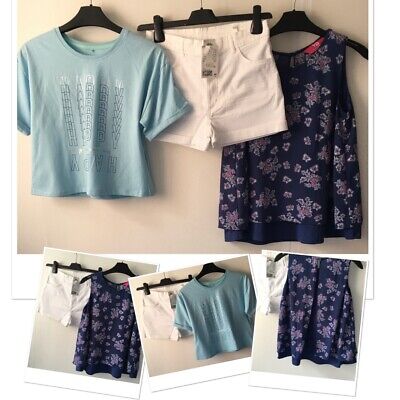 New Tags HM Summer Shorts & George Boxy top & Exc Used Floaty Top 12-13 years