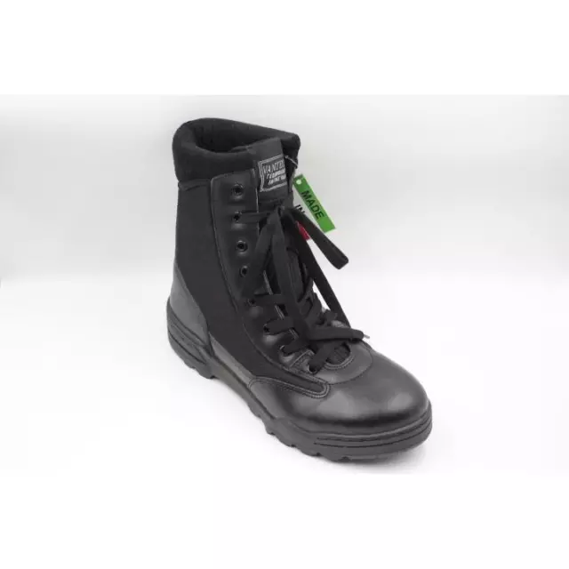 Stivale vigilanza anfibi neri scarpe da lavoro polizia militare uomo Vantech 501