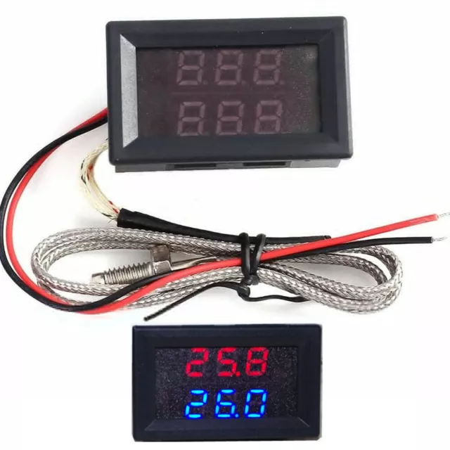 Dual LED K-type Thermometer Thermocouple High Temperature Sensor Tester Module