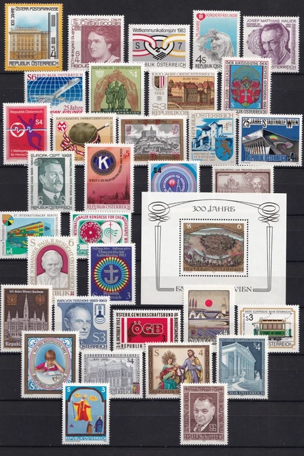 Österreich 1983 postfrischer Jahrgang aus Album Sammlung in sehr guter Erhaltung