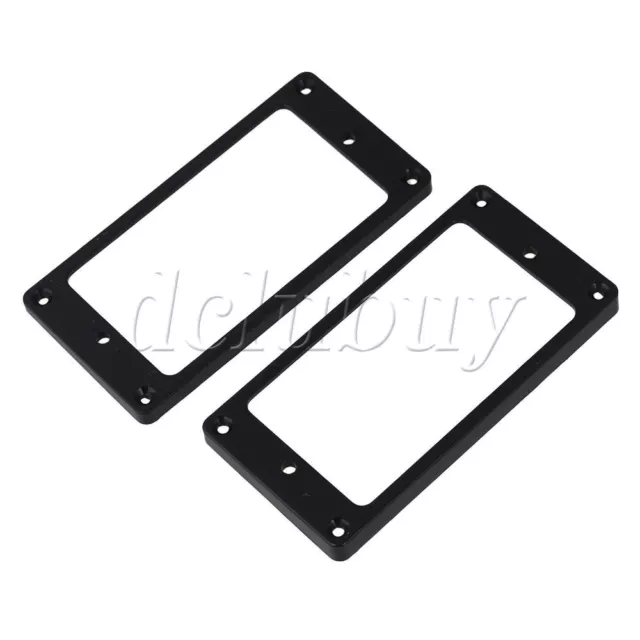 Guitar  Neck Bridge Humbucker Pickup Frame Mounting Ring Flat Bottom Black