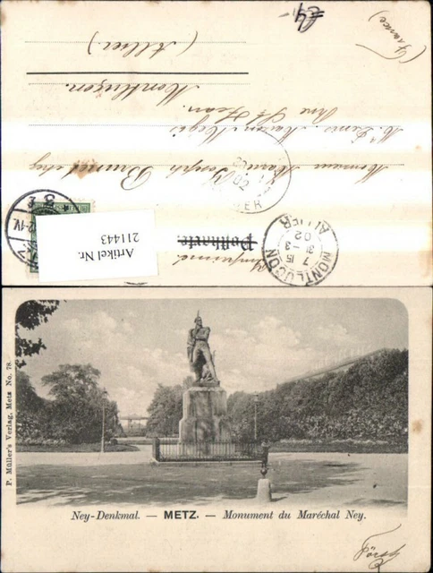 211443,Metz Ney Denkmal Monument du Marechal Ney