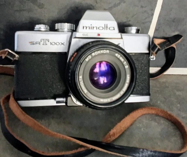 Alsace-photo Minolta SRT 101 argentique + objectif MD 28mm f/3.5 avec bouchon avant - Photo, audio & vidéo