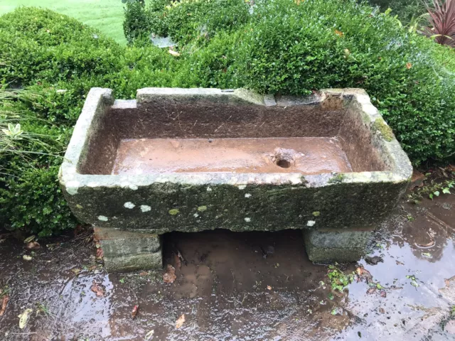 Antique Original Old Stone Trough