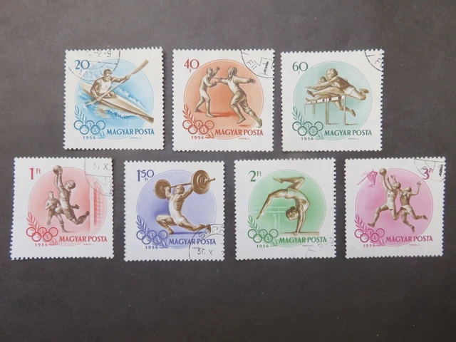 1956 Ungarn Mi-Nr. HU 1472 1474-1479 Sport Olympische Sommerspiele Melbourne
