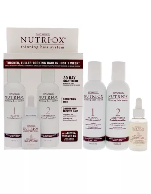 Nutri-Ox Extremely Thin Chemically Treated Hair Starter Kit Unisex 3 Pc Gift Set