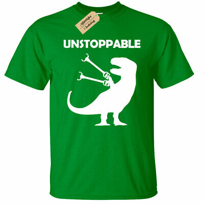 KIDS BOYS GIRLS Unstoppable T-Shirt Funny Dinosaur t rex tee gift graphic