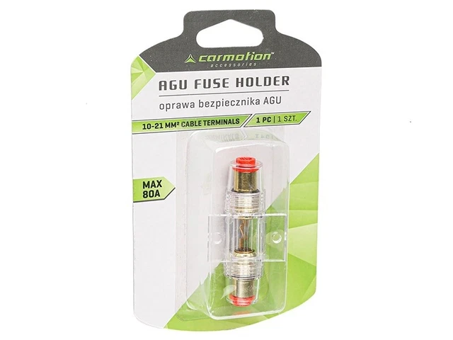 AGU Porte-Fusibles Câble 10mm ² - 21mm ² À 80A Ampère Support Glas-Sicherung 2