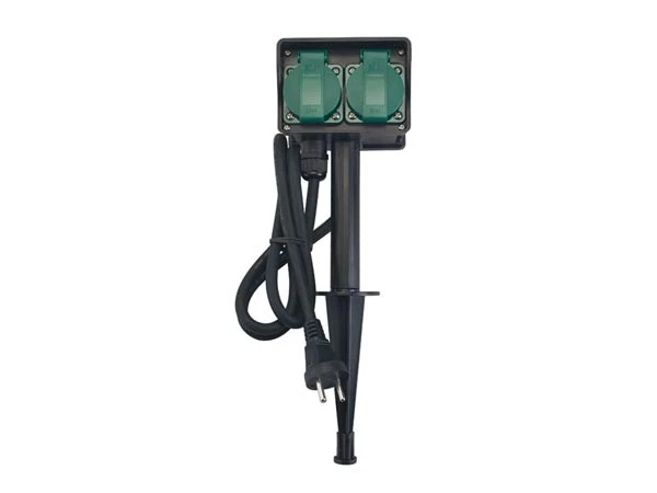 Prise de courant électrique double extérieur pour jardin REF EG2W-G