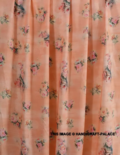 Numérique Fleur Imprimé Femme Couture 100% Coton Doux Tissu Par 4.6m Inde