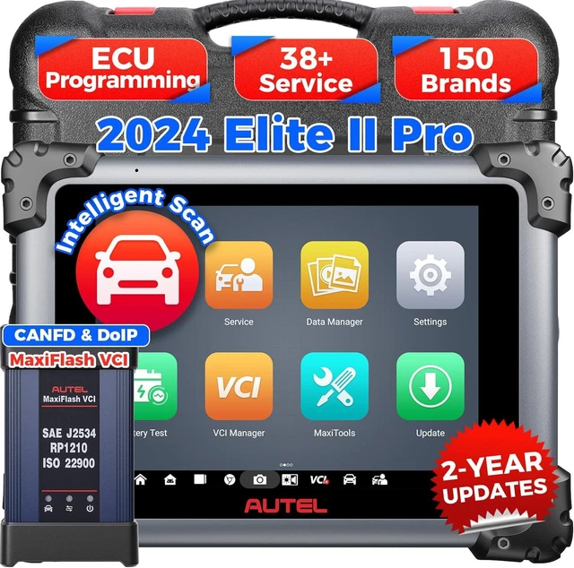 Autel MaxiSYS Elite II PRO Scanner Diagnostico 2025 – Programmazione ECU E 38+ Servizi, Aggiornamento 2 Anni