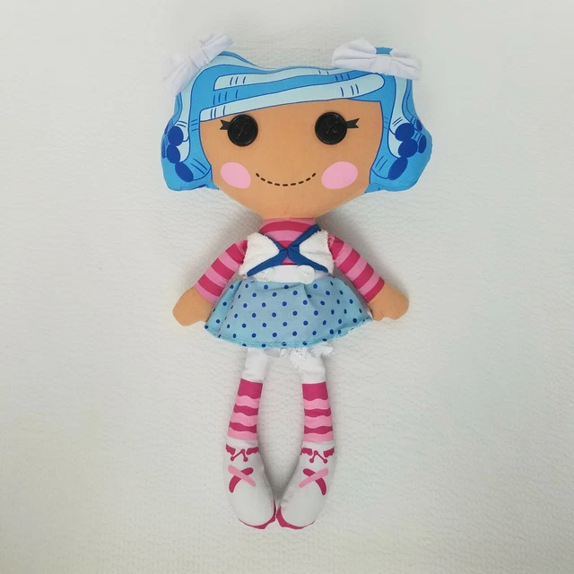 Lalaloopsy Mittens Fluff 'N' Stuff Soft Doll 16.5 -17" Plush Button Blue Pink