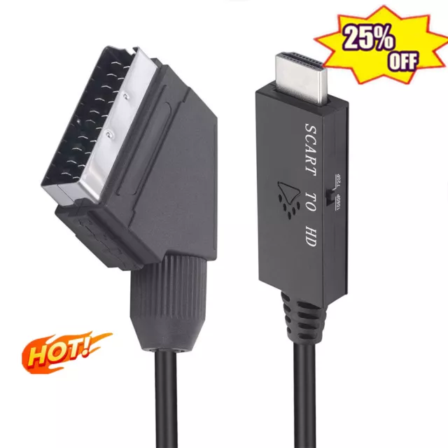 SCART Zu HDMI Konverter SCART Auf HDMI Adapter Video Audio Konverter Videokabel-