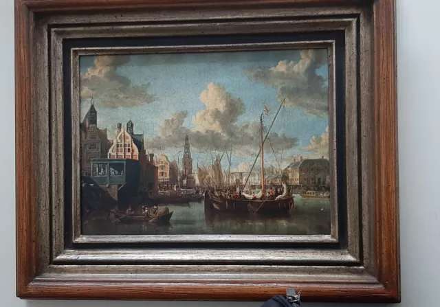 Nachbildung eines Barock-Gemäldes von Abraham Storck "Hafen von Amsterdam"