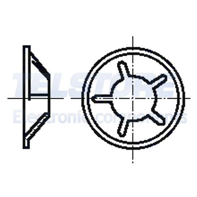 100pcs  1292803 Rondella seger acciaio elastico 1,5mm BN 833 1292803