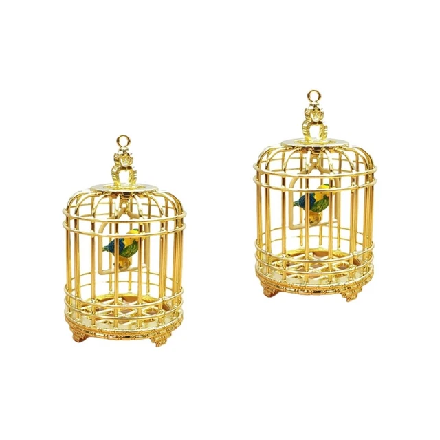 2 piezas Mini Casa Jaula para Pájaros Pequeña Casa Jaula para Pájaros Mini Jaula para Pájaros