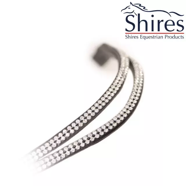 Shires Aviemore Split Diamante Browband - Black - Full 2