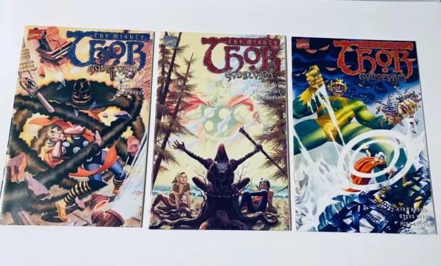 The Mighty Thor Godstorm #1-3 Lot Marvel Comics 2001 Complete Series First App