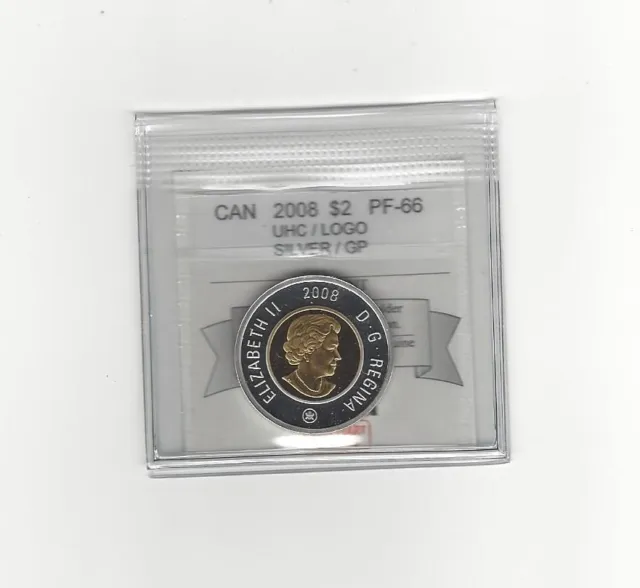 2008  Coin Mart Graded Canadian, Toonie*PF-66 UHC Silver /GP*