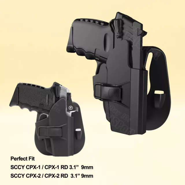 CPX 9mm Holster OWB For SCCY CPX1 CPX2 CPX-1RD CPX-2RD 3.1" CPX TTRD Holder