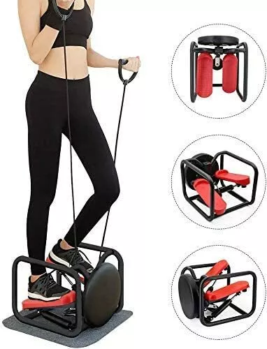 Stepper Step Multifonction Home Fitness Gymnastique En Maison Avec Bandes Assise