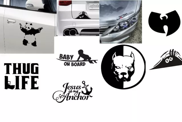 JDM Drift King Thug Life Car Fits Jeep Truck Yeti Window Phone Sticker  Decal