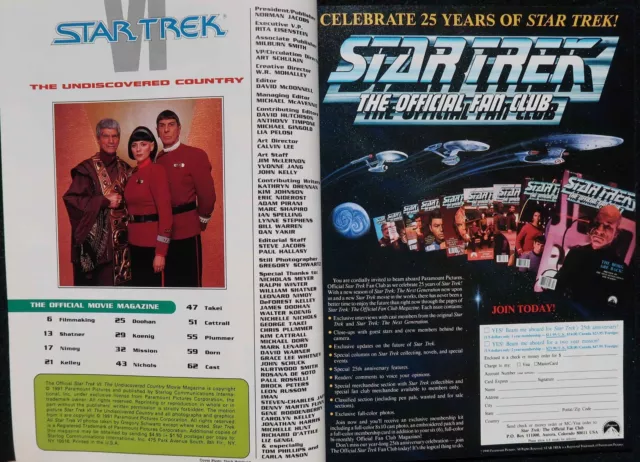 Star Trek VI: The Undiscovered Country La revista oficial de películas, Starlog 1991 2