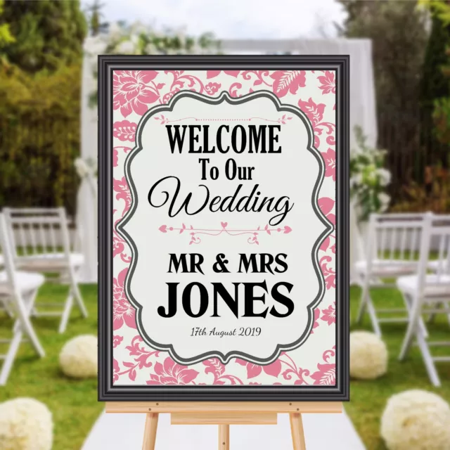 Personalised Welcome to our Wedding Sign Banner Poster Print N171 (Print Only)