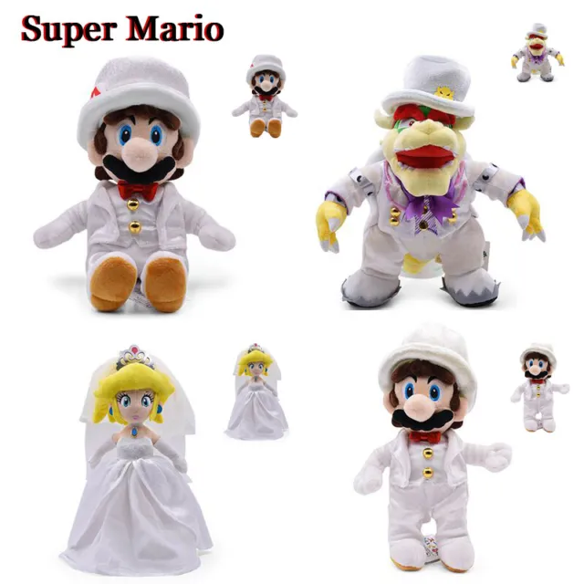 Super Mario Bros Wedding Bowser Princess Peach Plush Toys Stuffed Doll  Gifts Uk £19.59 - Picclick Uk
