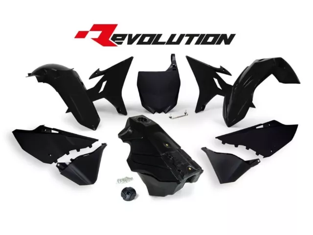Set Plastique Carénage Réservoir Racetech Revolution Noir Yamaha YZ 125 250 Noir
