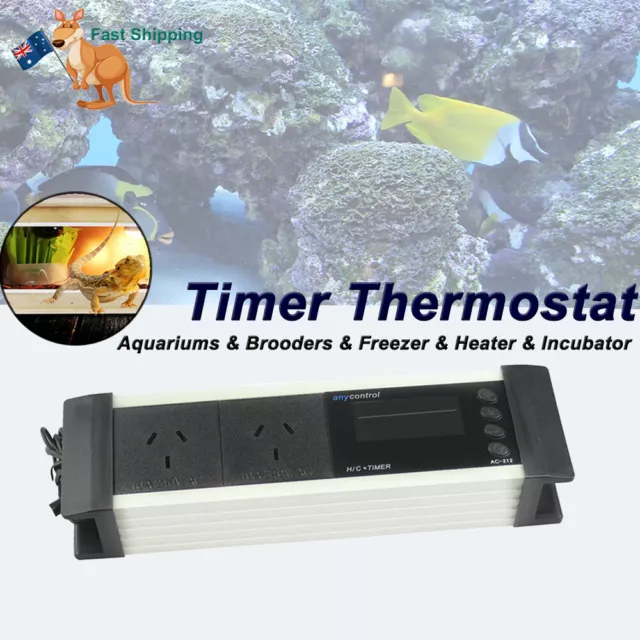 LCD Reptile Aquarium Digital Day/Night Timer Temperature Thermostat Controller