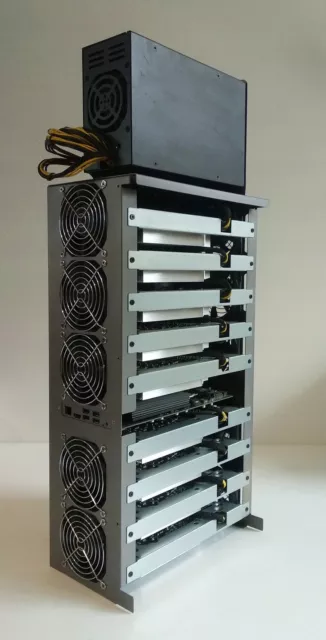 Manli Crypto Mining PC RIG 9x GPU P106-090, 1600W, complete and ready to go #D21