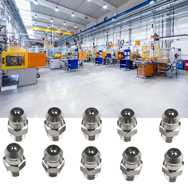 4 Raccords Graisseur Droit M14x1.5 - Nickelé - Pour Pistolet à