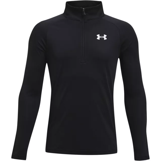 Under Armour Kids Boys Tech half Zip Long Sleeve Performance T Shirt Top Funnel