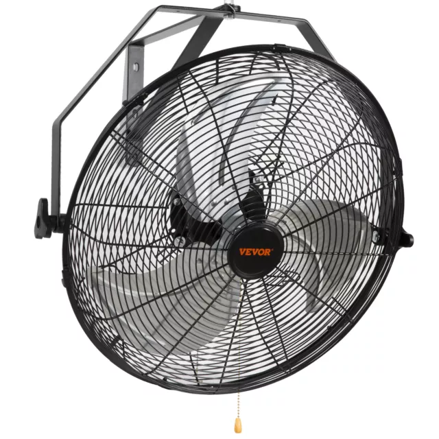 VEVOR 18" Industrial Wall Mount Fan 3 Speed Commercial Ventilation Shop Fans