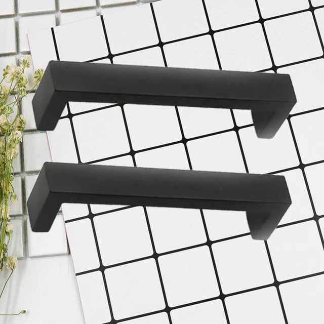 2 PCS Cabinet Knobs Door Knobs Black Cabinet Handles Wardrobe