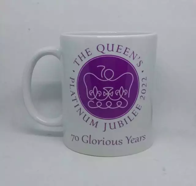 Platinum Jubilee Coffee Mug Queen Her Majesty Royal Family 70 Glorious Years Cup