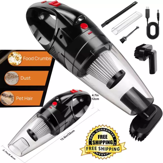 Cordless Handheld Vacuum Cleaner - High-Power Rechargeable Mini Car Vacuum