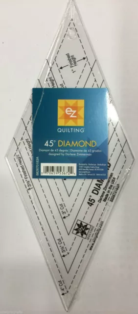 EZ Quilting 45 Degree Diamond Shape Acrylic Template Quilting Simplicity