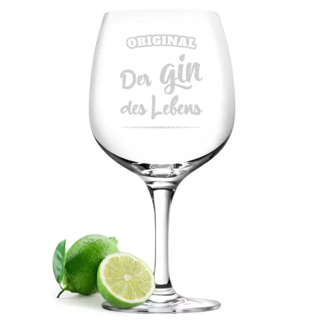 Gin Verre Avec Chiffres Gravés Dicton - Gin-Tonic Stölzle Boisson Cocktail